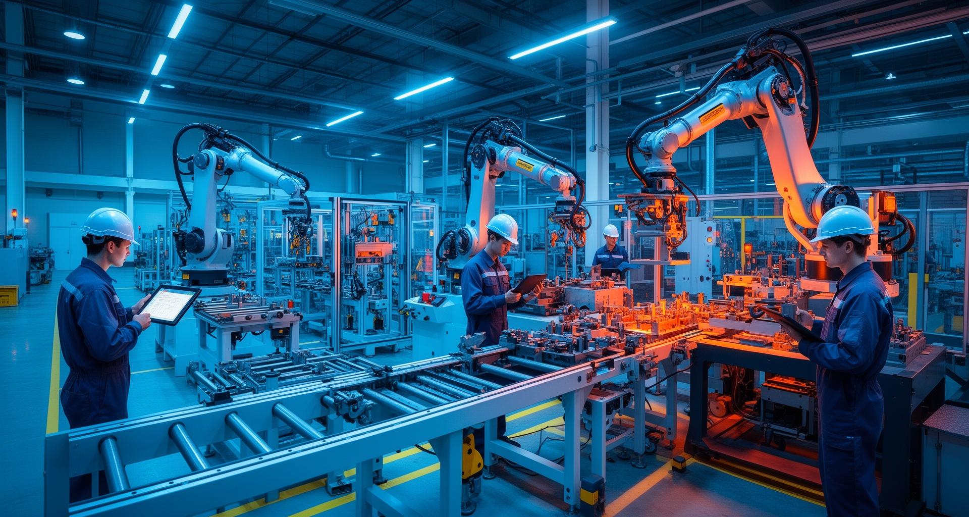 Advanced manufacturing facility with robotics